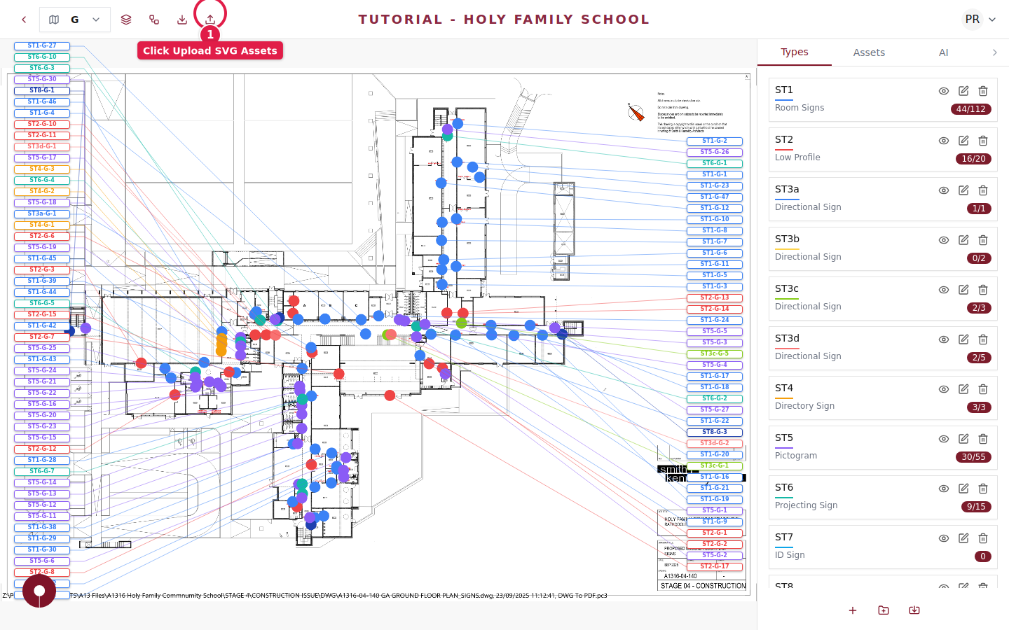 Open the Upload dialog