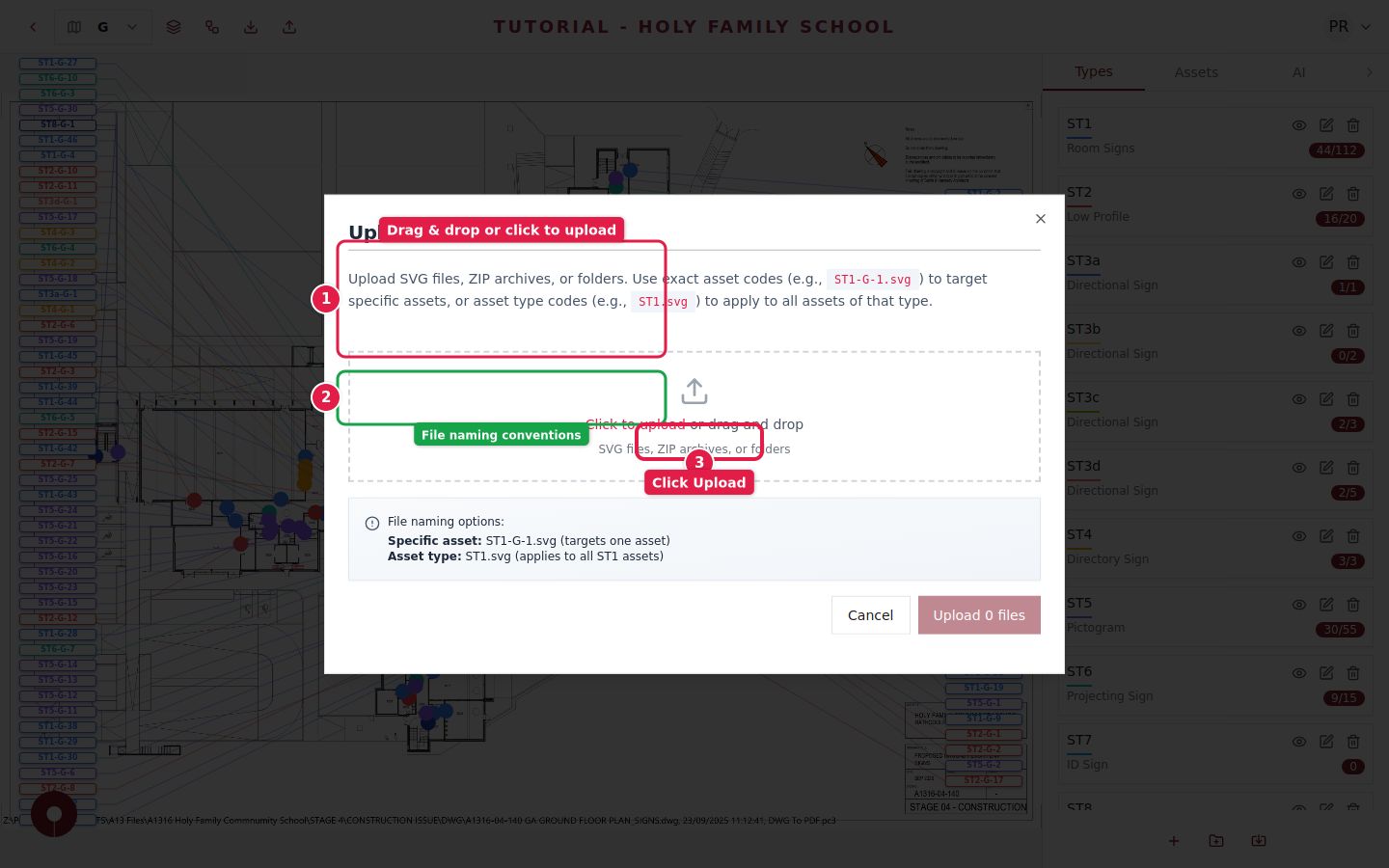 Upload your SVG files